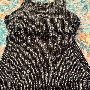 Athleta Black and White Striped Tank Top